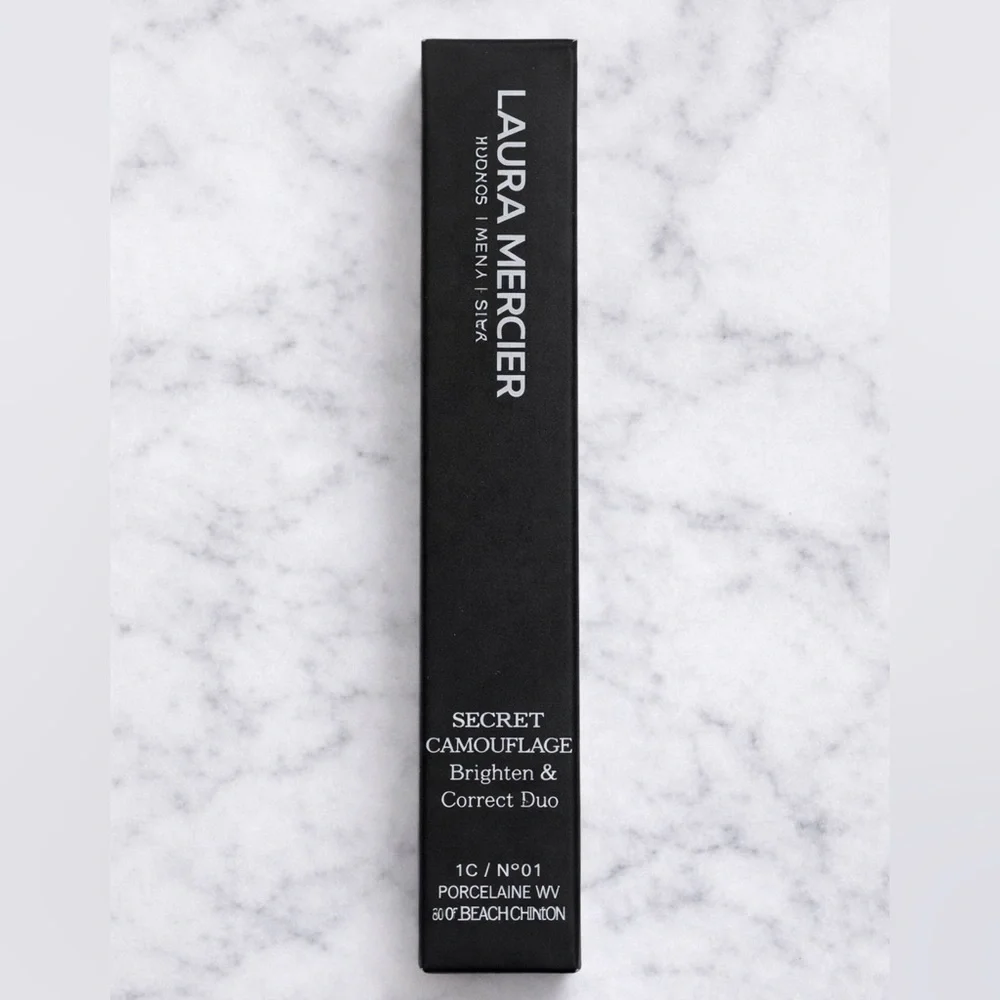 NIB Laura Mercier Secret Camouflage Brighten Correct Duo Concealer 1C Porcelaine